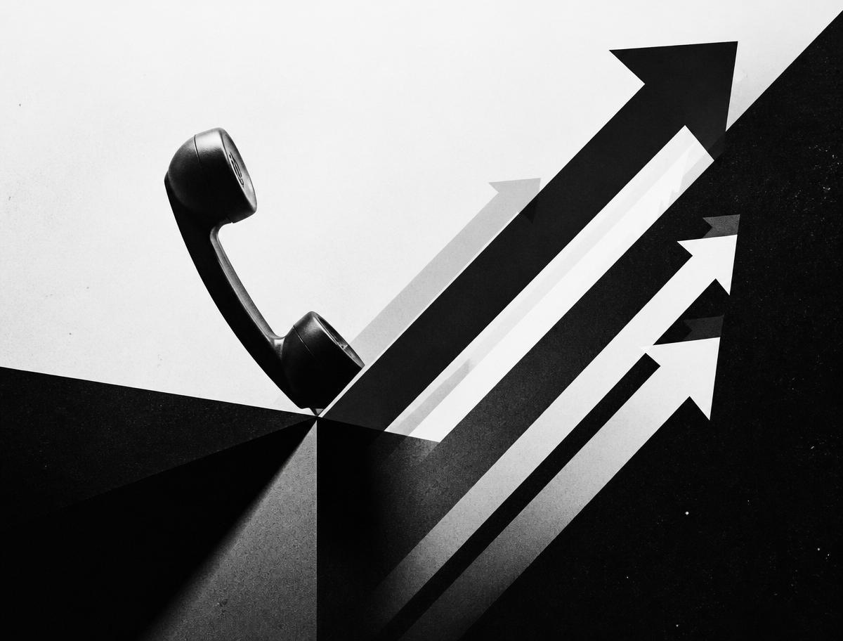 Abstract black and white sales concept